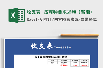 2025年收支表-按两种要求求和（智能）
