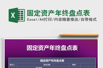 2025年固定资产年终盘点表