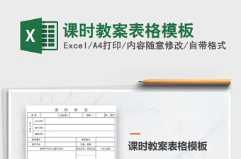 2025年课时教案表格模板
