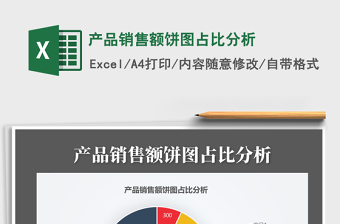 产品销售额饼图占比分析