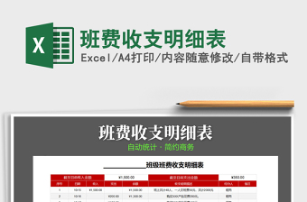 2025年班费收支明细表