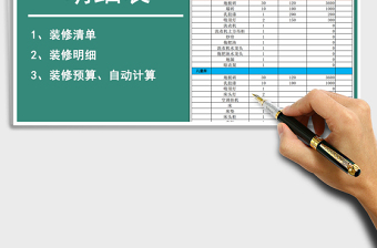 2024年装修清单明细表