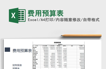 2025年费用预算表
