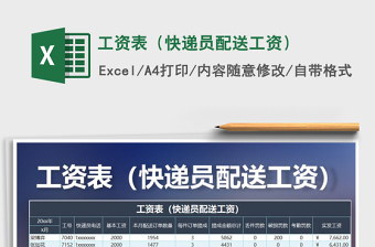 2025年工资表（快递员配送工资）