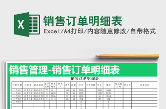2025年销售订单明细表