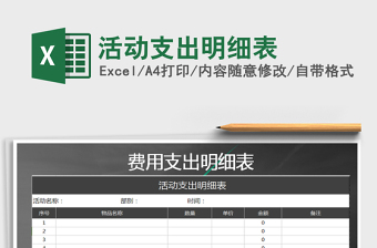 2025年活动支出明细表