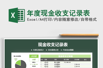 2025年年度现金收支记录表