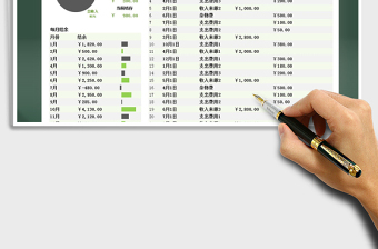 2025年年度现金收支记录表