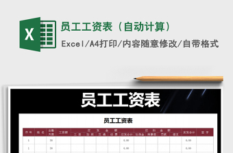 2025年员工工资表（自动计算）