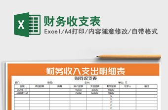 财务收支表