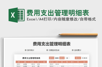 2025年费用支出管理明细表