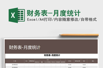 2025年财务表-月度统计