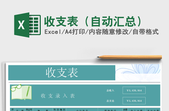 2025年收支表（自动汇总）