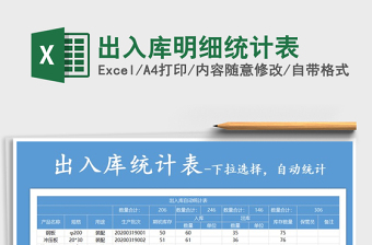 2025年出入库明细统计表免费下载