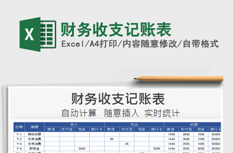 2025年财务收支记账表