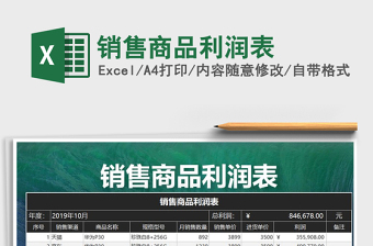 2025年销售商品利润表