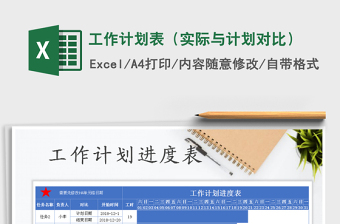 2025年工作计划表（实际与计划对比）