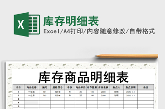 2025年库存明细表