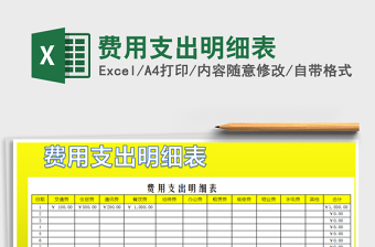 2025年费用支出明细表