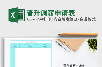 2025年晋升调薪申请表