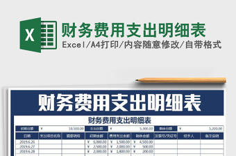 2025年财务费用支出明细表