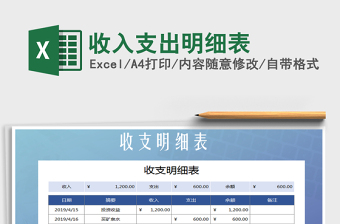 2025年收入支出明细表
