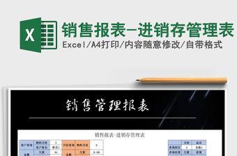 2025年销售报表-进销存管理表