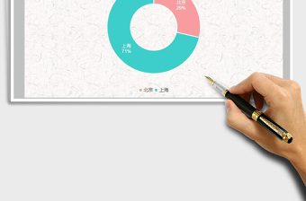 2025年红绿小清新简洁圆环图