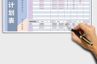 2025年工作计划表-公式自动统计