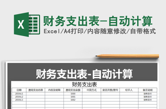 2025年财务支出表-自动计算