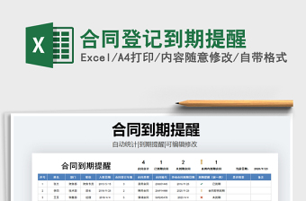 2025年合同登记到期提醒