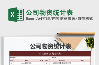 公司物资统计表