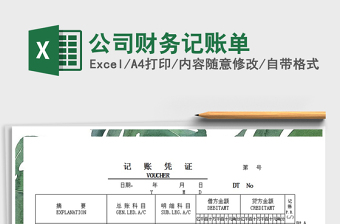 2025年公司财务记账单