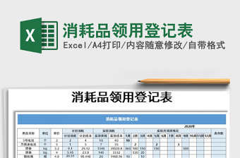 2025年消耗品领用登记表