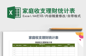 2025年家庭收支理财统计表