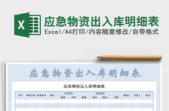 应急物资出入库明细表