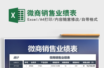 2025年微商销售业绩表