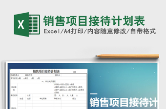 2025年销售项目接待计划表