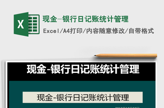2024年现金-银行日记账统计管理