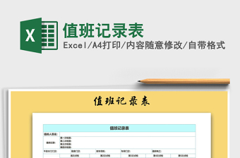 2025年值班记录表