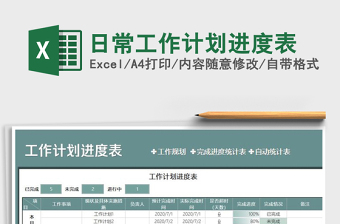 2025年日常工作计划进度表