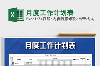 2025年月度工作计划表