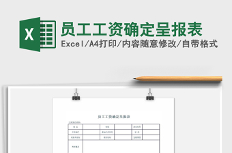 2025年员工工资确定呈报表