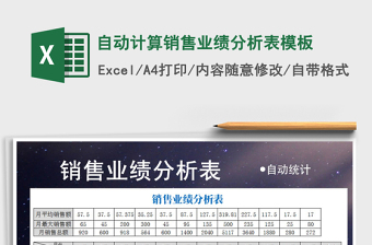 2025年自动计算销售业绩分析表模板