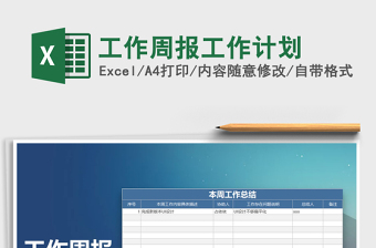 2024年工作周报工作计划