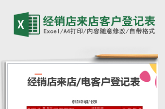 2025年经销店来店客户登记表