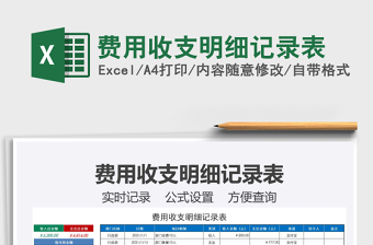 2025年费用收支明细记录表