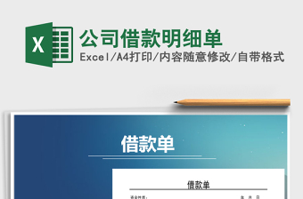 2025年公司借款明细单