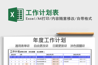 2025年工作计划表