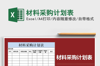 2025采购计划excel表格大全